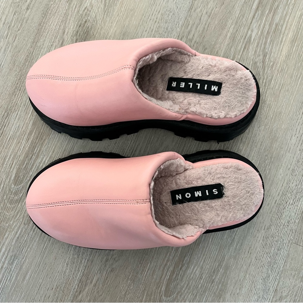 Simon Miller Pink Grip Bubble Clog Mule Platform Shearling Size 37 EU 7 US - Picture 3 of 12